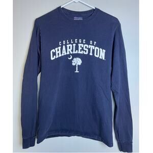 College of Charleston Collegiate Crewneck Long Sleeved Graphic Tee, Size S
